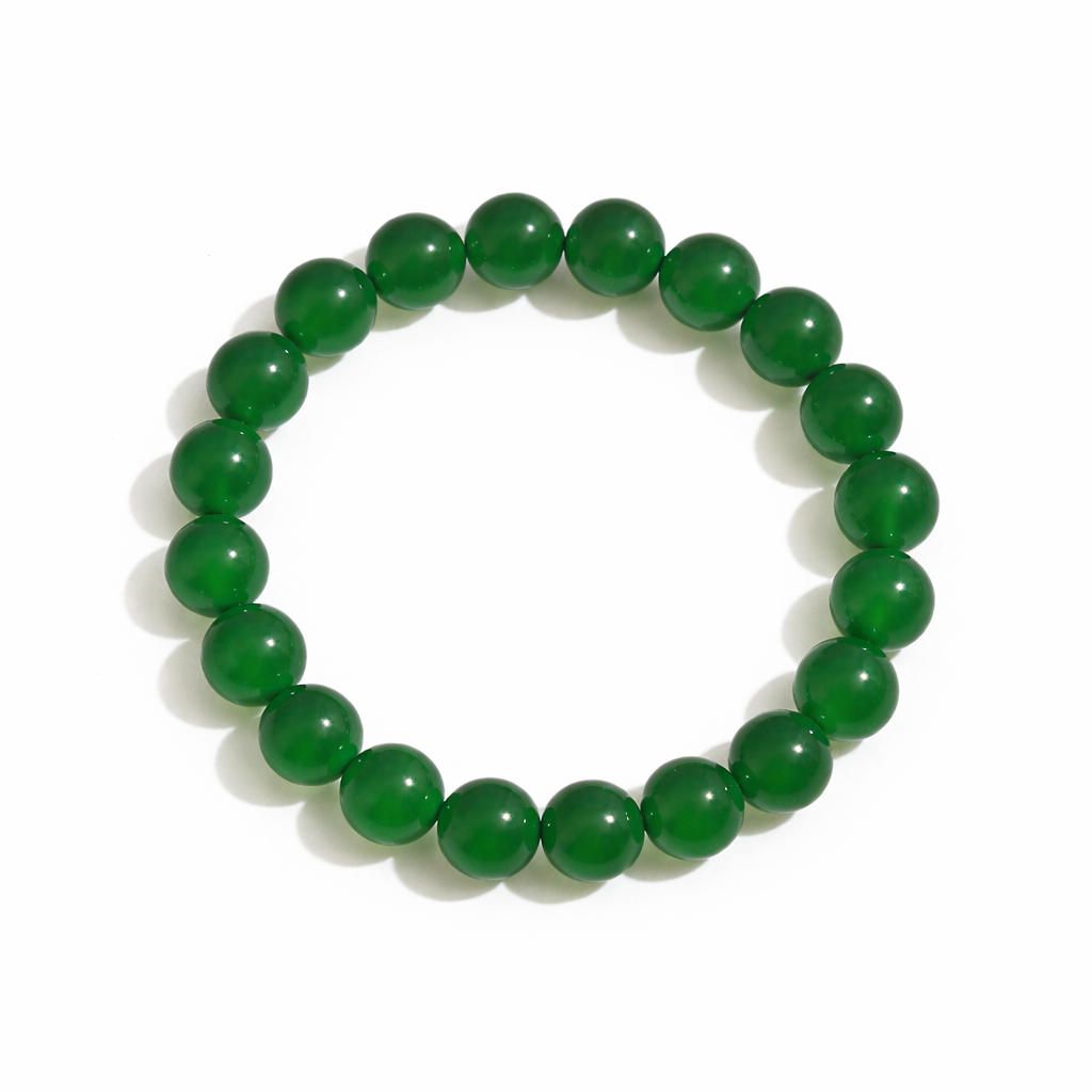 Bracelet en agate verte