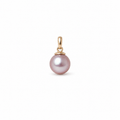 Pendentif perle aubergine – Or rose 18 carats