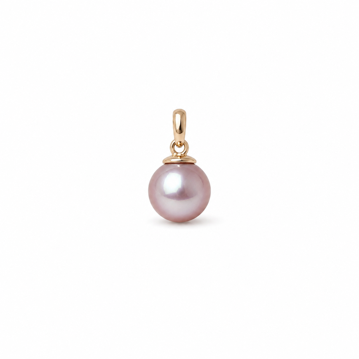 Pendentif perle aubergine – Or rose 18 carats
