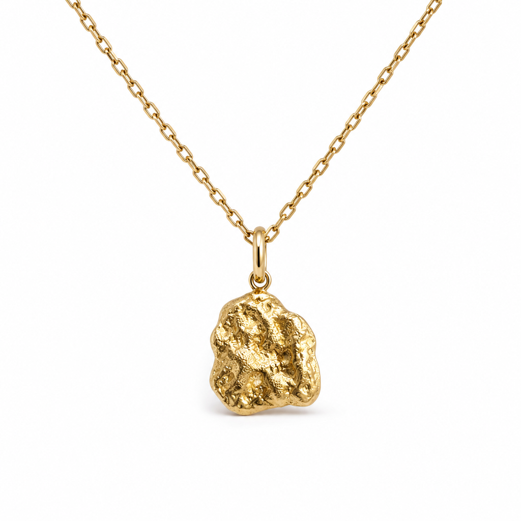 Collier pépite en or jaune 18 carats