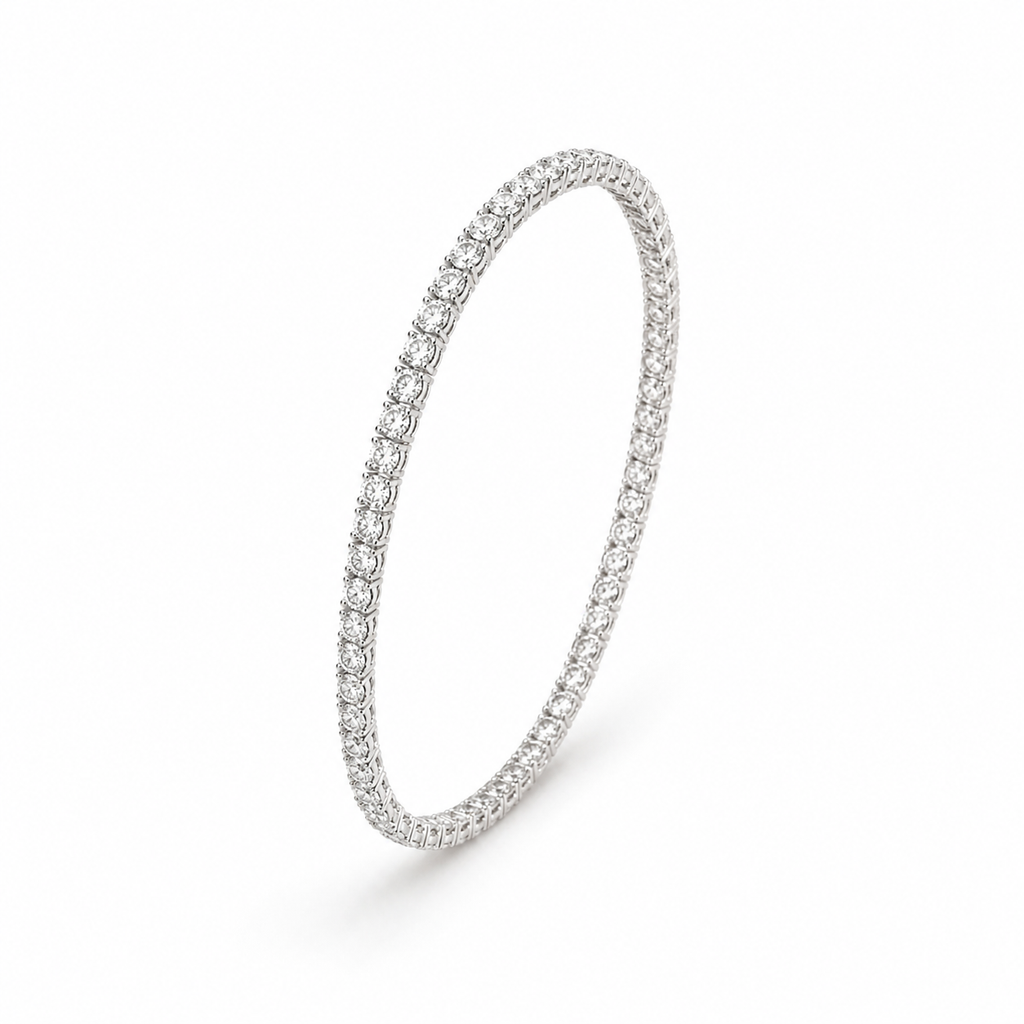 Bracelet Rivière Diamants – Or Blanc 18 Carats