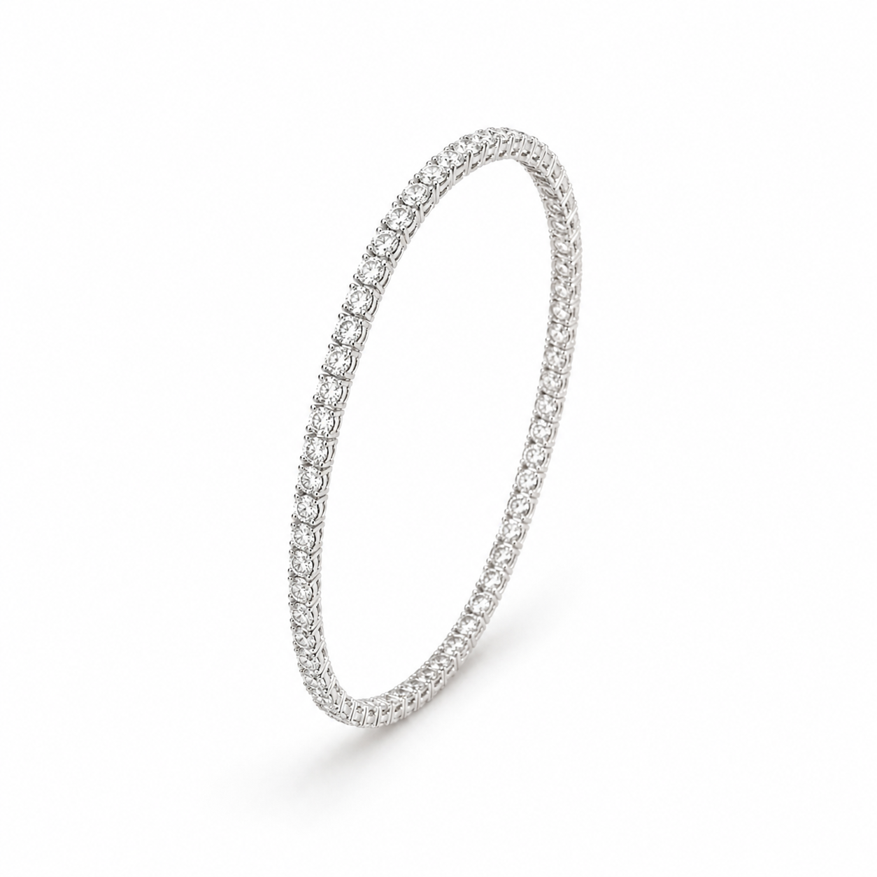 Bracelet Rivière Diamants – Or Blanc 18 Carats
