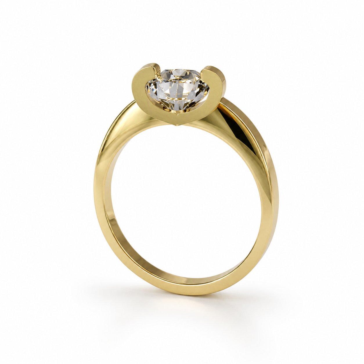 Bague solitaire, Diamant taille ancienne 1,60 ct