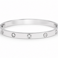 Bracelet jonc en or 9kt – 6 diamants