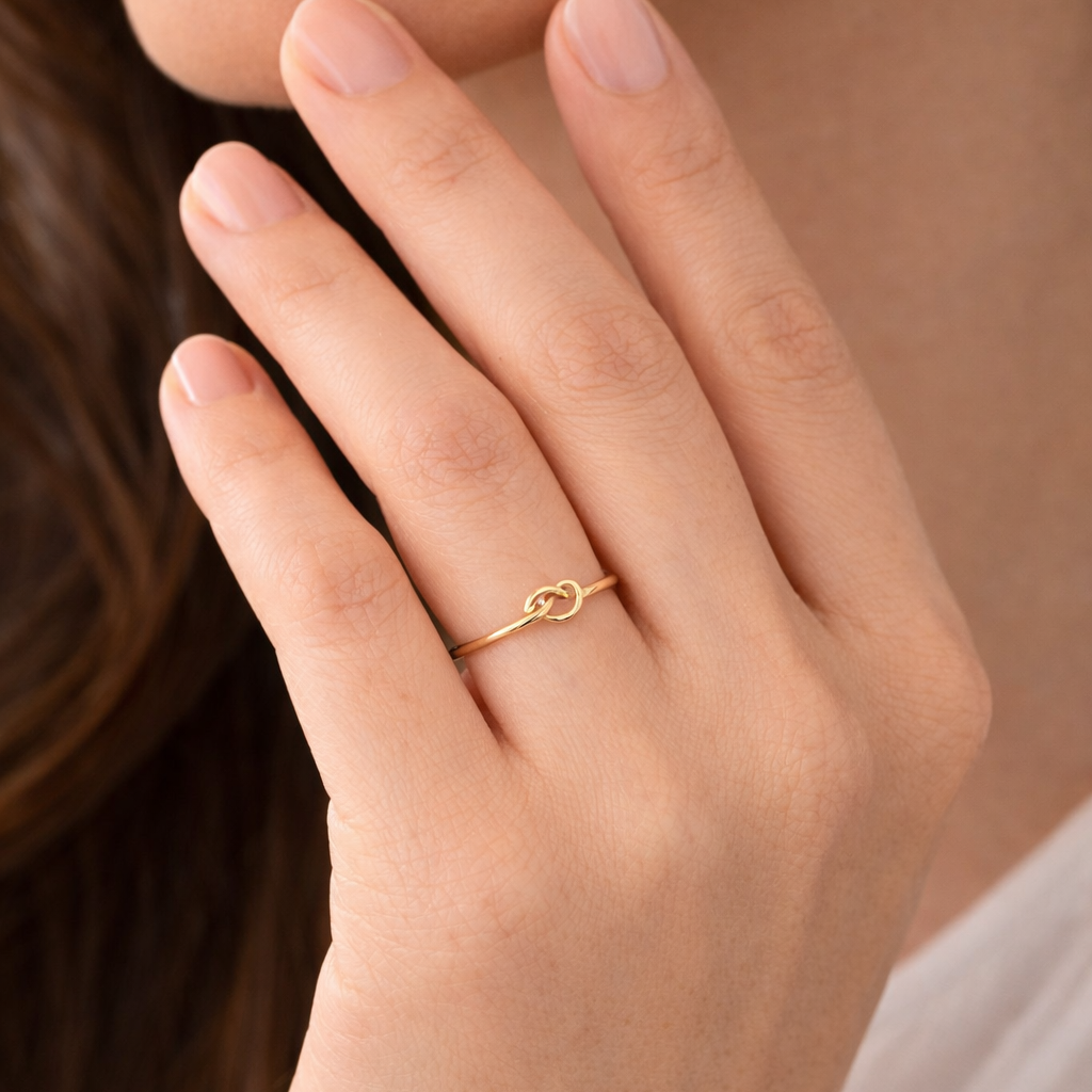 Bague nœud en or jaune 18 carats