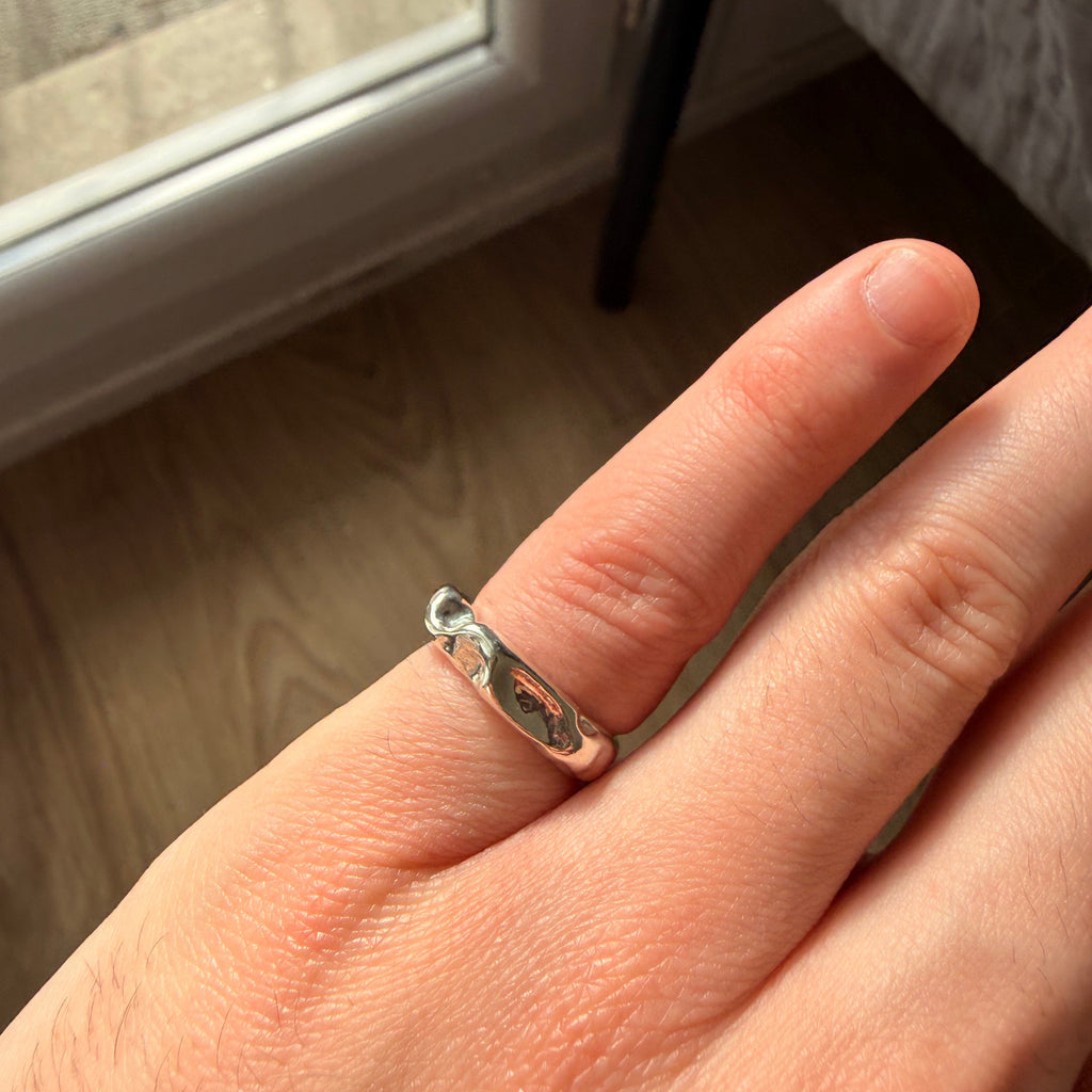 Bague Organique en Argent