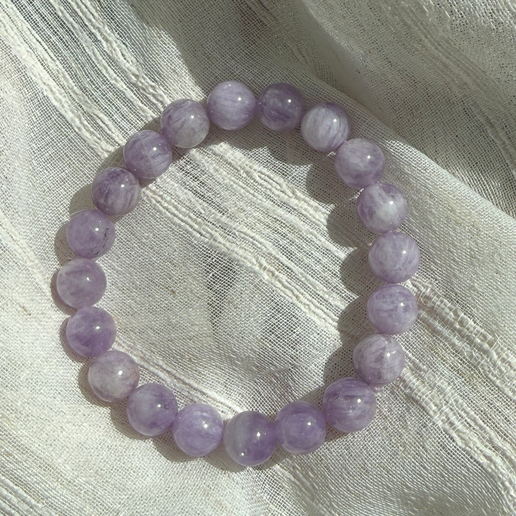 Bracelet en améthyste lavande