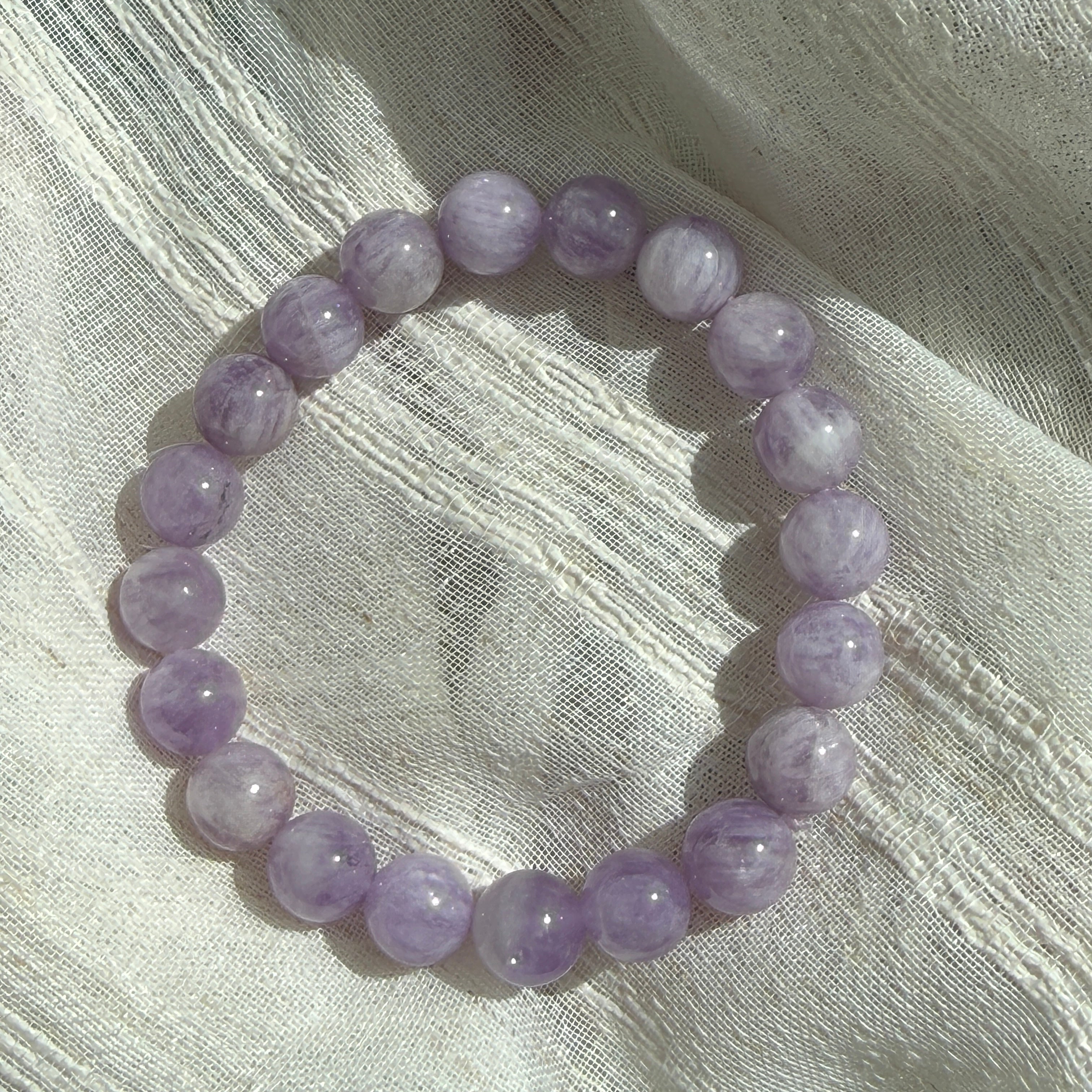 Bracelet en améthyste lavande