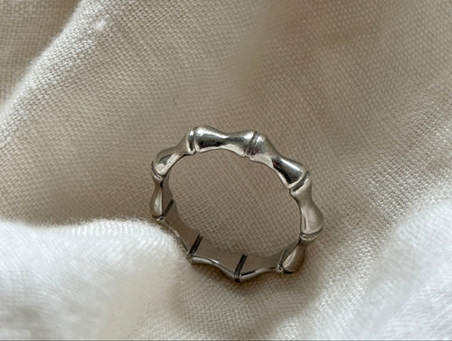 Bague bambou en argent