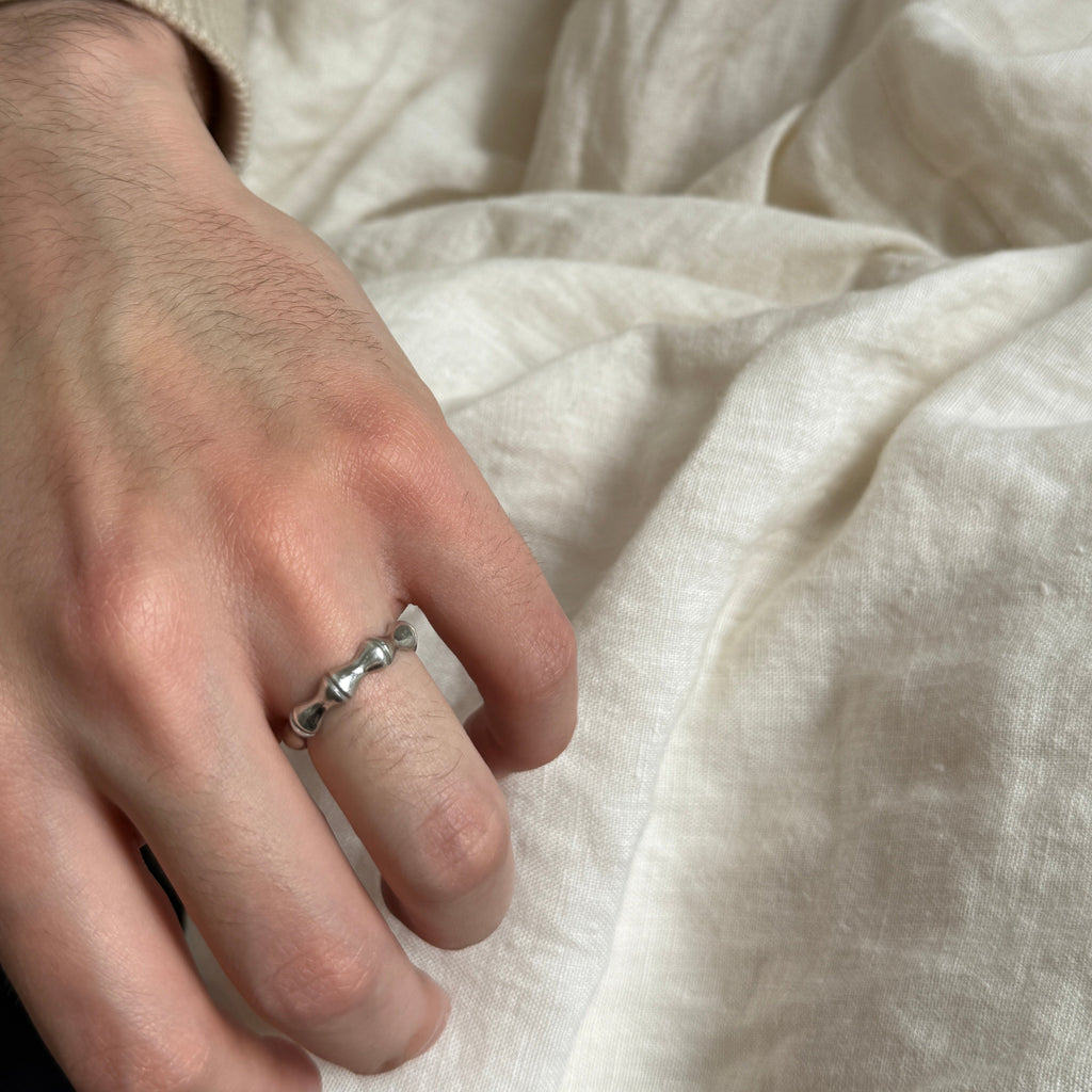 Bague bambou en argent