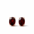 Boucles d'oreilles Luc Yên (Vietnam) – Grenats Rhodolites & Or Rose 18